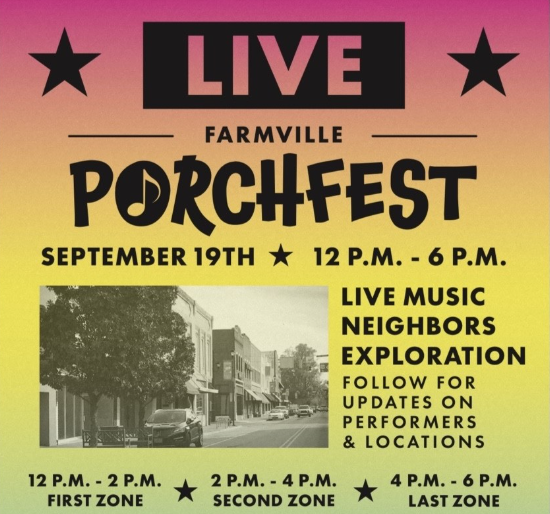 porchfest farmville nc Farmville NC Porchfest 2026